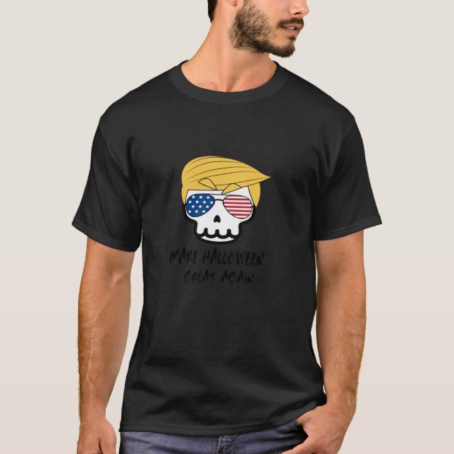 Trumpkin Halloween Make Halloween Great Again Funn T-Shirt (Front)