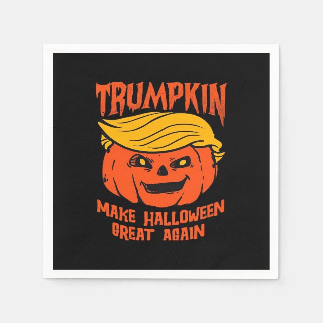 Trumpkin Halloween Pumpkin Election Napkin (Front)