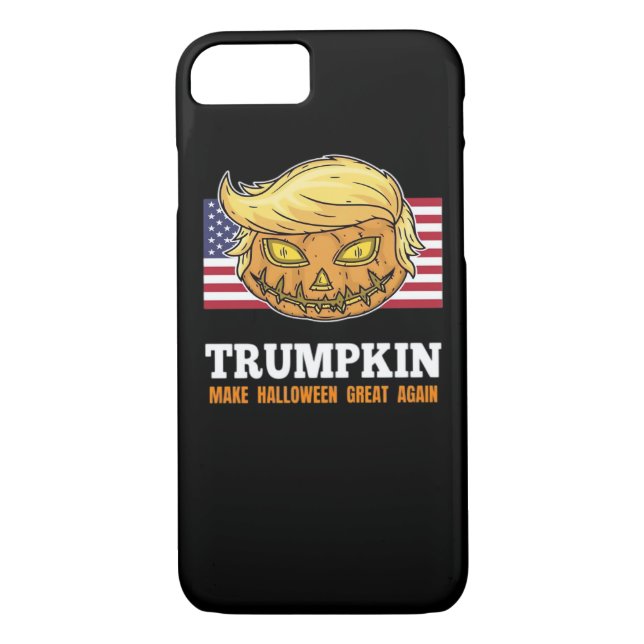 Trumpkin Halloween Pumpkin With Flag Scary Design  Case-Mate iPhone Case (Back)