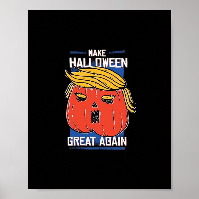 Trumpkin Halloween Pupmkin Classic Poster (Front)