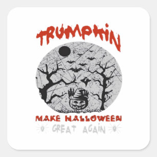 Trumpkin Halloween Square Sticker