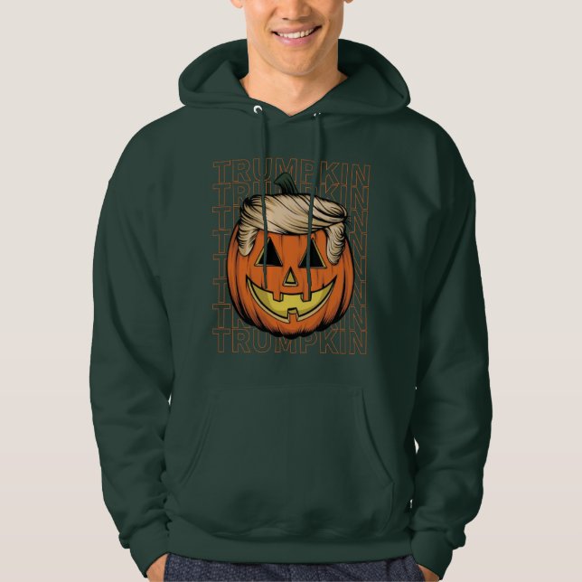 Trumpkin Halloween Trump Pumpkin Hoodie (Front)