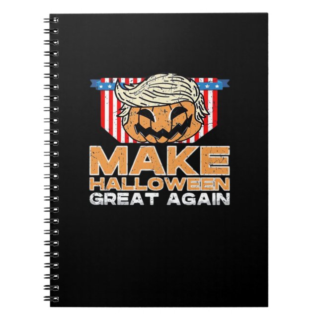 Trumpkin Halloween Vintage Political Funny Notebook (Front)