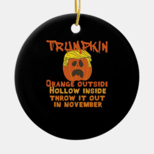 Trumpkin Inside Throw Out November Classic Ceramic Ornament
