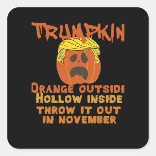 Trumpkin Inside Throw Out November Classic Square Sticker
