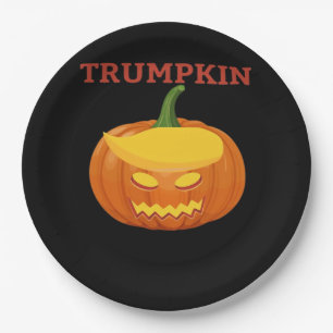 Trumpkin Jack-O-Lantern Classic Paper Plate