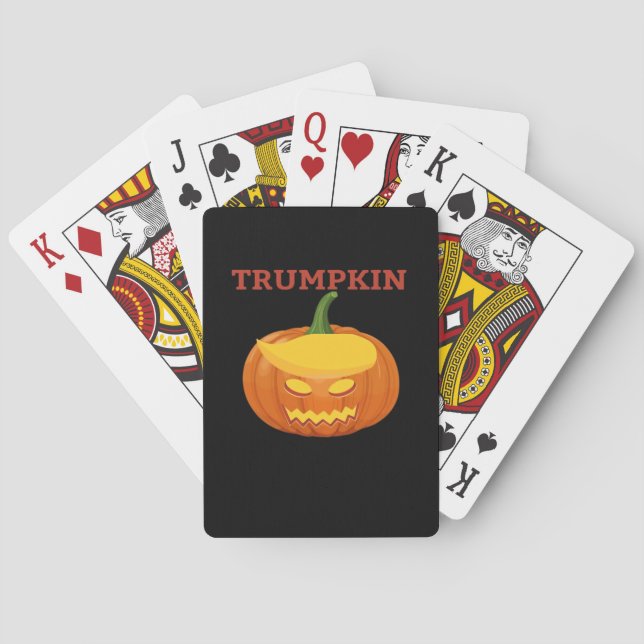 Trumpkin Jack-O-Lantern Classic Playing Cards (Back)