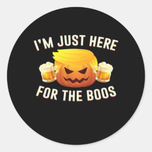 Trumpkin Just For The Boos Halloween Costume Classic Round Sticker