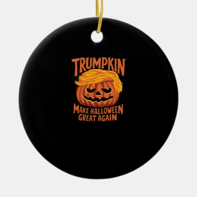 Trumpkin Make America Halloween Great Again Classi Ceramic Ornament (Front)