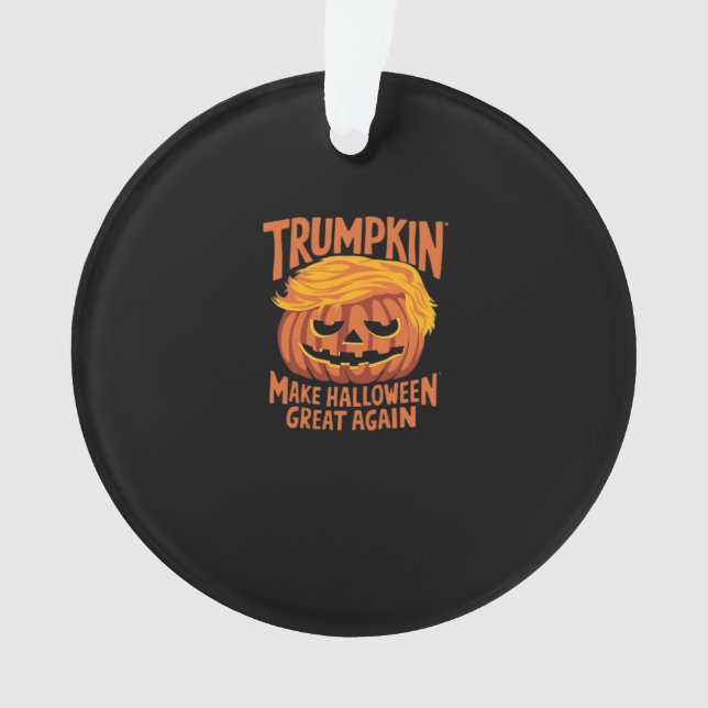 Trumpkin Make America Halloween Great Again Classi Ornament (Front)