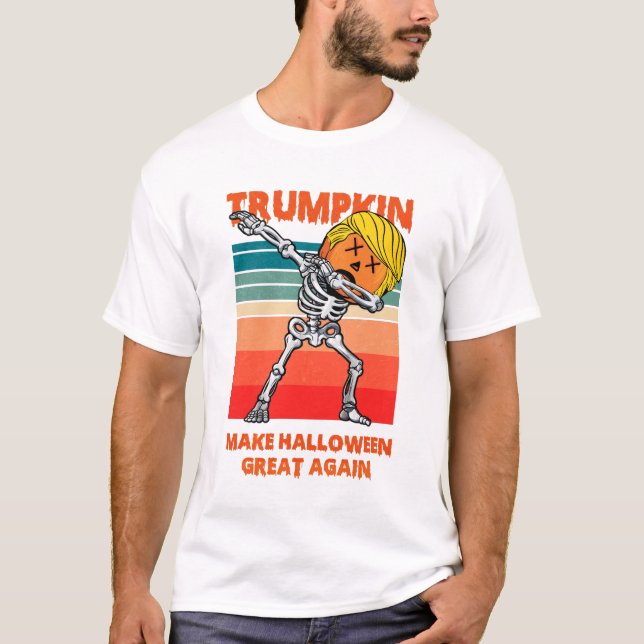 Trumpkin Make Halloween Great Again 3 dab retro T-Shirt (Front)