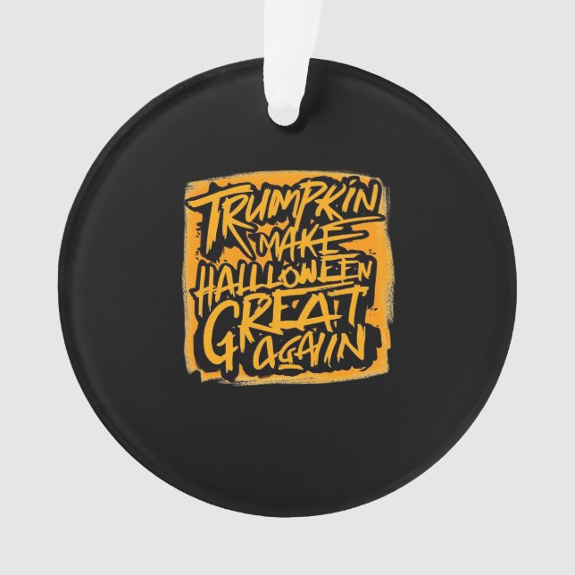 Trumpkin Make Halloween Great Again – Autumn Sloth Ornament (Front)