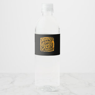Trumpkin Make Halloween Great Again – Autumn Sloth Water Bottle Label