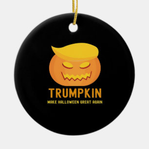 Trumpkin Make Halloween Great Again – Basic Parody Ceramic Ornament