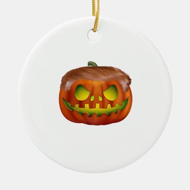 Trumpkin – Make Halloween Great Again Ceramic Ornament (Front)