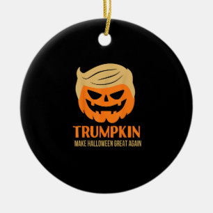 Trumpkin Make Halloween Great Again Ceramic Ornament