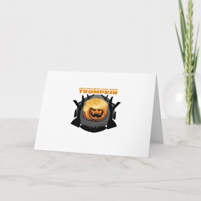 Trumpkin, Make Halloween Great Again Classic Card (Front)