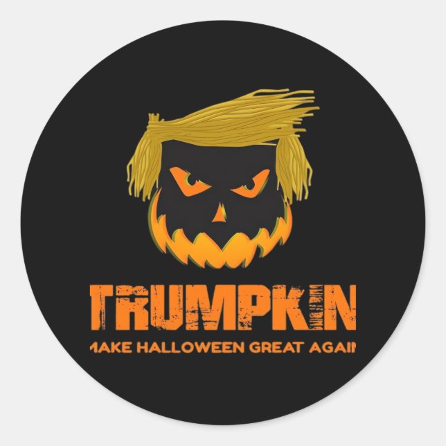 Trumpkin, Make Halloween Great Again Classic Classic Round Sticker (Front)