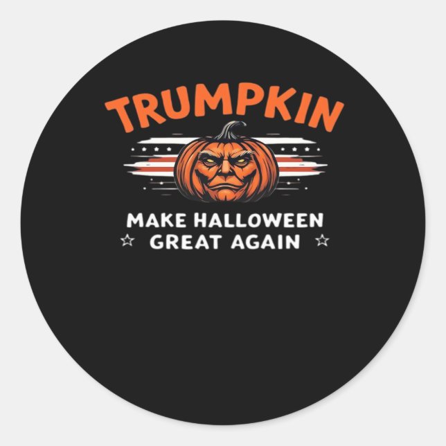 Trumpkin Make Halloween Great Again Classic Classic Round Sticker (Front)
