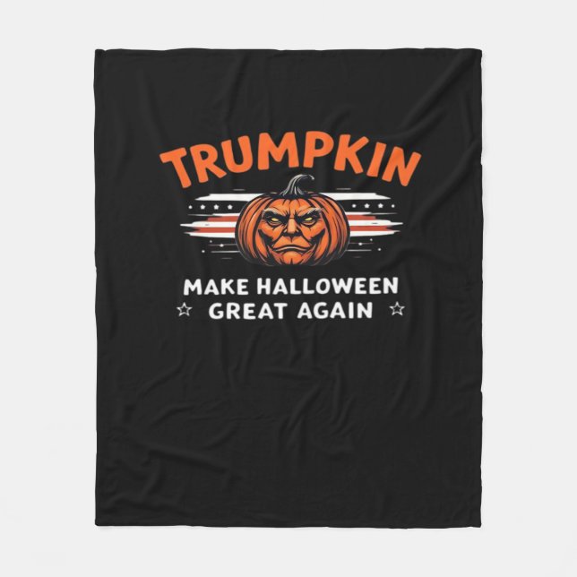 Trumpkin Make Halloween Great Again Classic Fleece Blanket (Front)