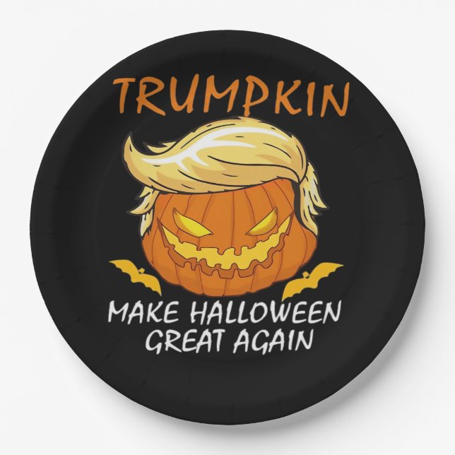 Trumpkin Make Halloween Great Again Classic – Funn Paper Plate (Front)
