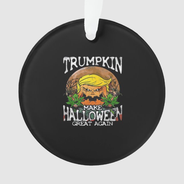 Trumpkin Make Halloween Great Again Classic Ornament (Front)