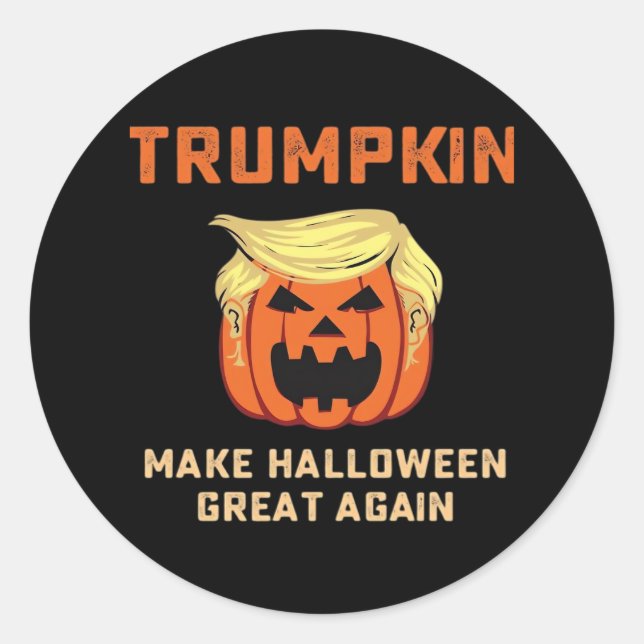 Trumpkin Make Halloween Great Again – Classic Pump Classic Round Sticker (Front)