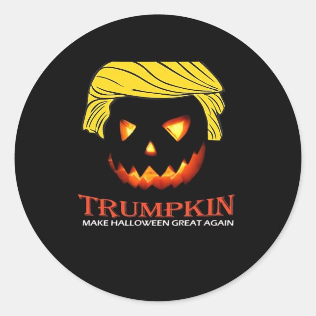 Trumpkin Make Halloween Great Again Classic – Slot Classic Round Sticker (Front)