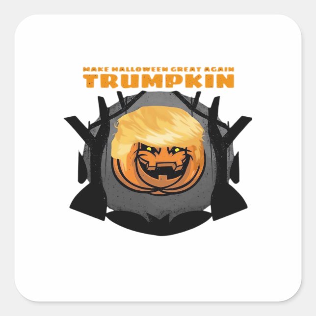 Trumpkin, Make Halloween Great Again Classic Square Sticker (Front)