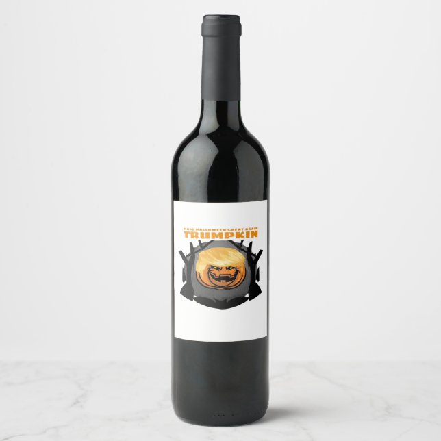 Trumpkin, Make Halloween Great Again Classic Wine Label (Front)
