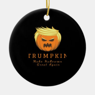 Trumpkin Make Halloween Great Again – Creepy Funny Ceramic Ornament