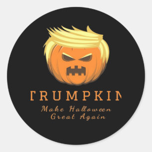 Trumpkin Make Halloween Great Again – Creepy Funny Classic Round Sticker