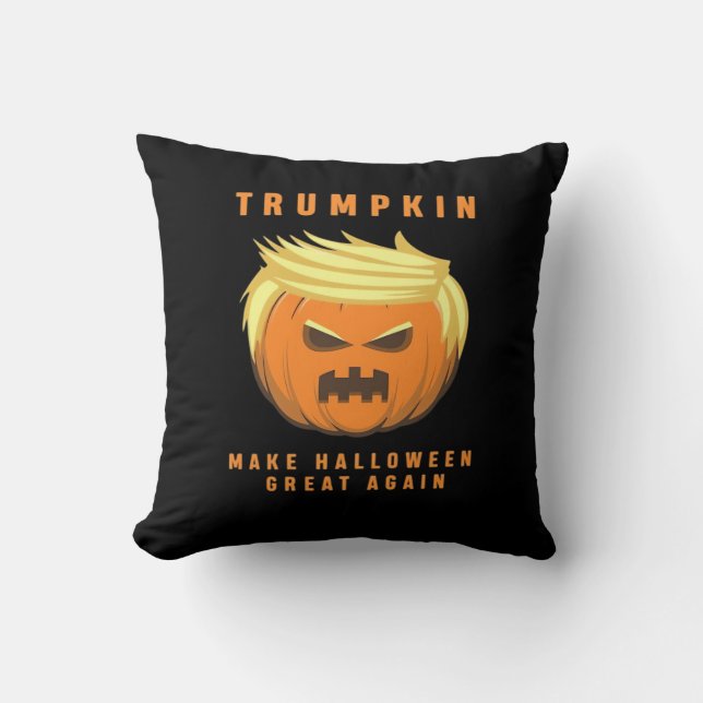 Trumpkin Make Halloween Great Again Fitted Cushion (Front)