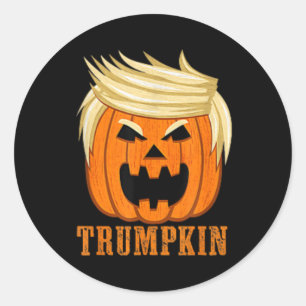 Trumpkin Make Halloween Great Again Funny (2 Side) Classic Round Sticker