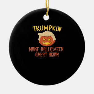 Trumpkin Make Halloween Great Again – Funny Costum Ceramic Ornament