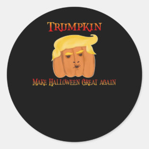 Trumpkin Make Halloween Great Again – Funny Costum Classic Round Sticker