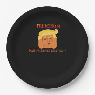 Trumpkin Make Halloween Great Again – Funny Costum Paper Plate