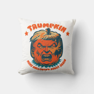 trumpkin make halloween great again funny cushion