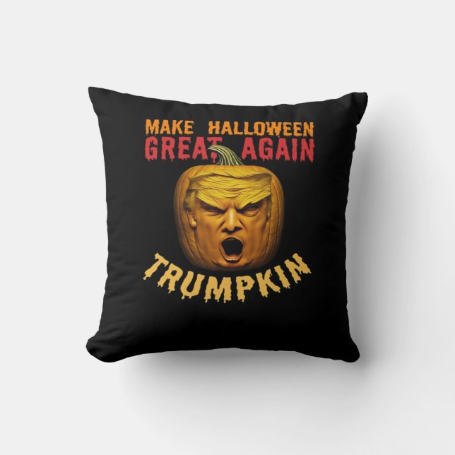 Trumpkin Make Halloween Great Again – Funny Donald Cushion (Front)