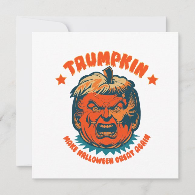trumpkin make halloween great again funny invitation (Front)