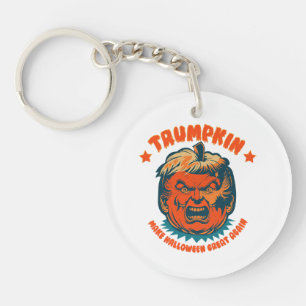 trumpkin make halloween great again funny key ring