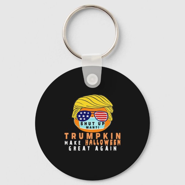 Trumpkin Make Halloween Great Again Funny Quaranti Key Ring (Front)