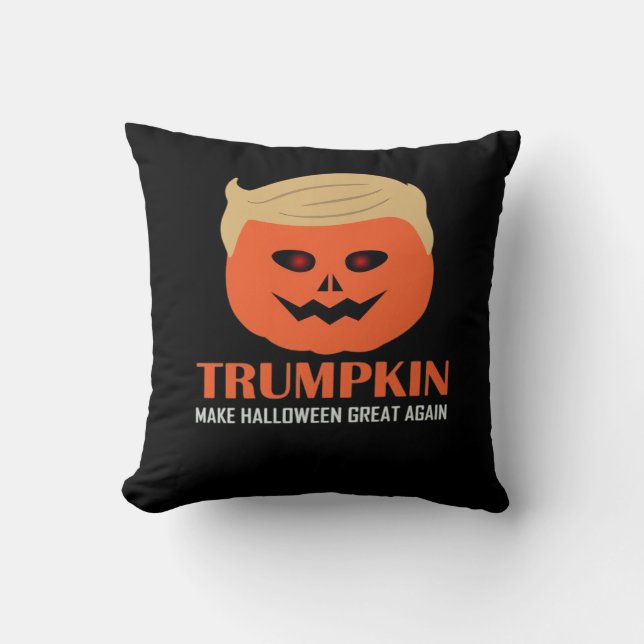 Trumpkin Make Halloween Great Again Funny Spooky P Cushion (Front)