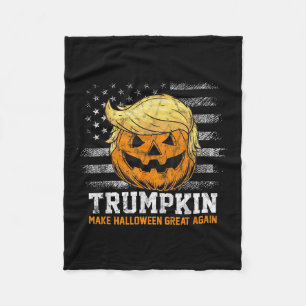 Trumpkin Make Halloween Great Again Funny Trump Me Fleece Blanket