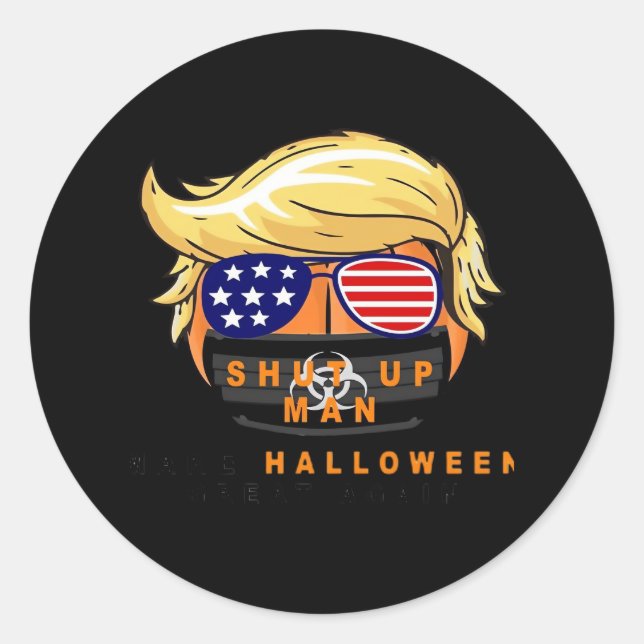Trumpkin Make Halloween Great Again Gift Classic Classic Round Sticker (Front)