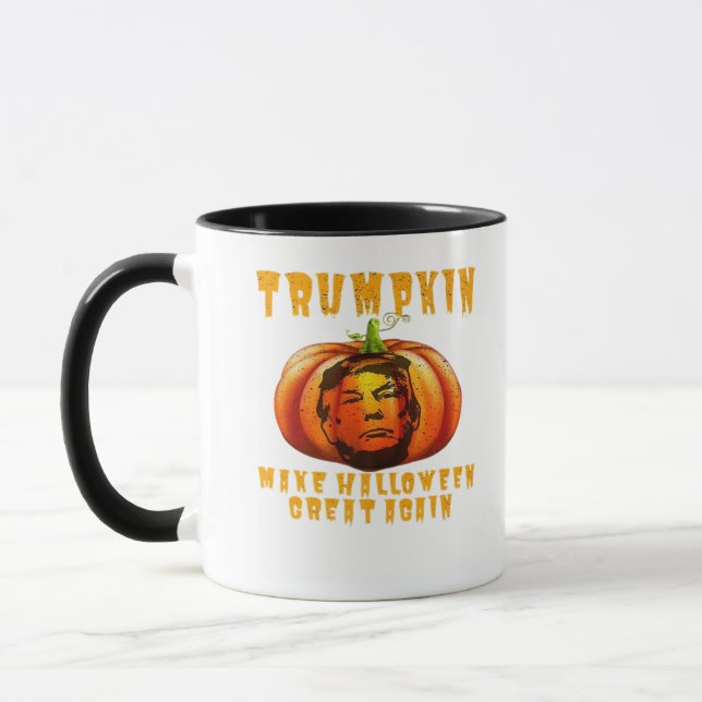 Trumpkin Make Halloween Great Again Graphic Funny  Mug (Left)