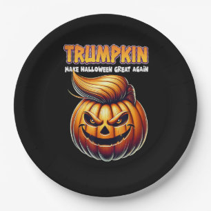 Trumpkin Make Halloween Great Again Jack O Lanter Paper Plate