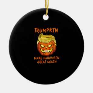Trumpkin Make Halloween Great Again Jack O Lantern Ceramic Ornament