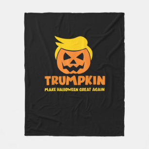 Trumpkin Make Halloween Great Again Jack O Lantern Fleece Blanket