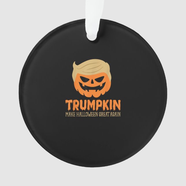 Trumpkin Make Halloween Great Again Jack O Lantern Ornament (Front)